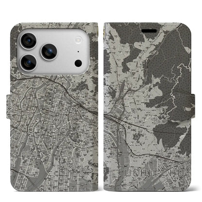 【府中町（広島県）】地図柄iPhoneケース（手帳タイプ）