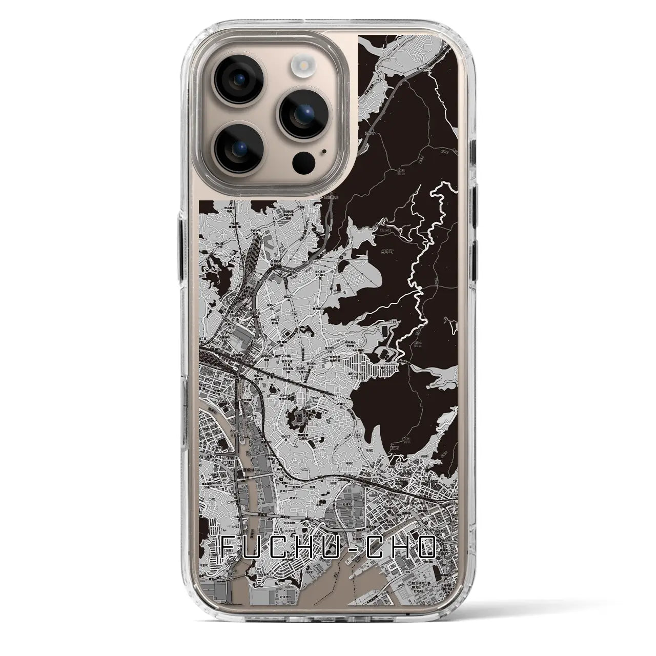 【府中町（広島県）】地図柄iPhoneケース（MagSafeタイプ）