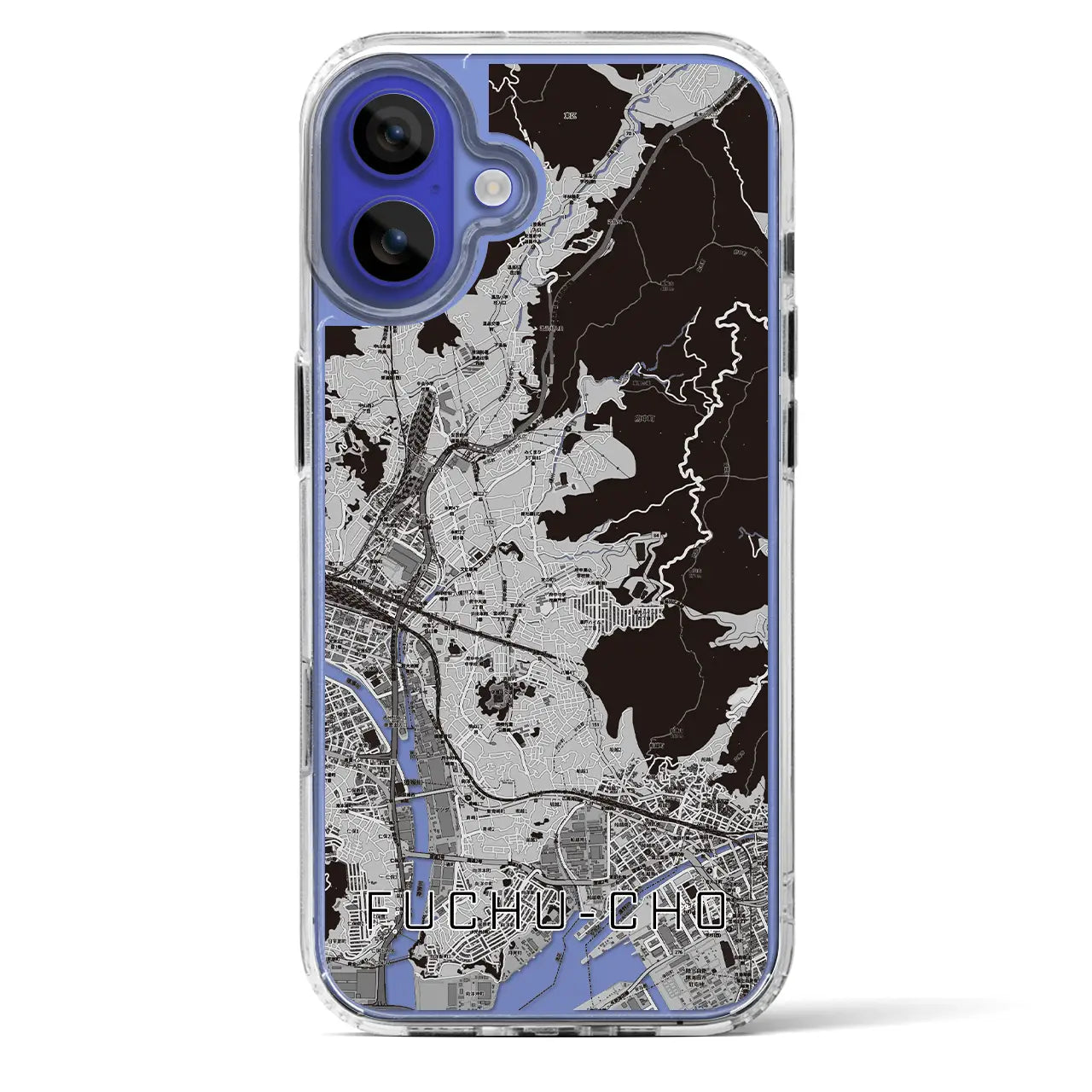 【府中町（広島県）】地図柄iPhoneケース（MagSafeタイプ）