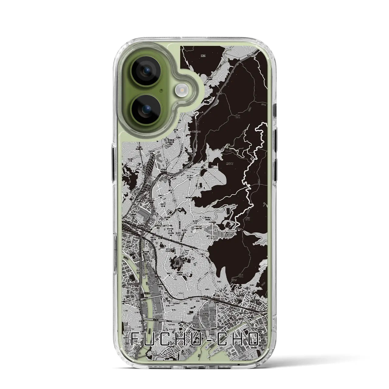 【府中町（広島県）】地図柄iPhoneケース（MagSafeタイプ）