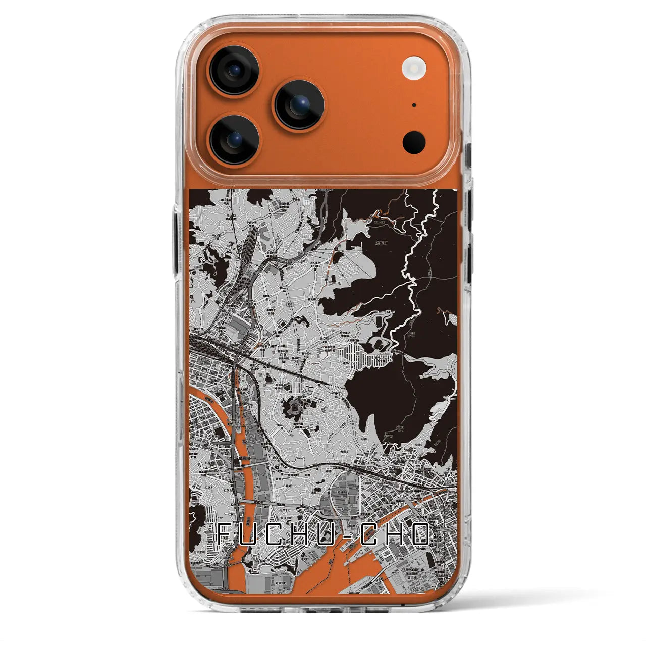 【府中町（広島県）】地図柄iPhoneケース（MagSafeタイプ）