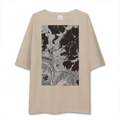【府中町（広島県）】地図柄ビッグシルエットTシャツ
