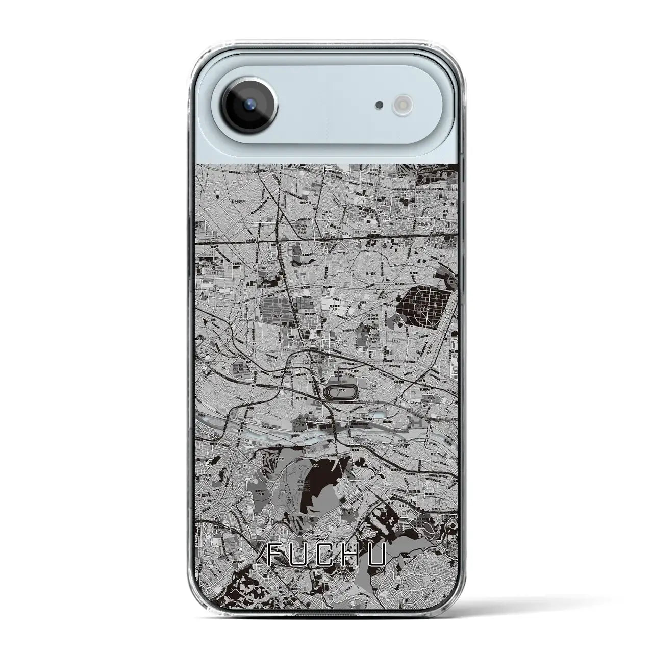 【府中2（東京都）】地図柄iPhoneケース（クリアタイプ）