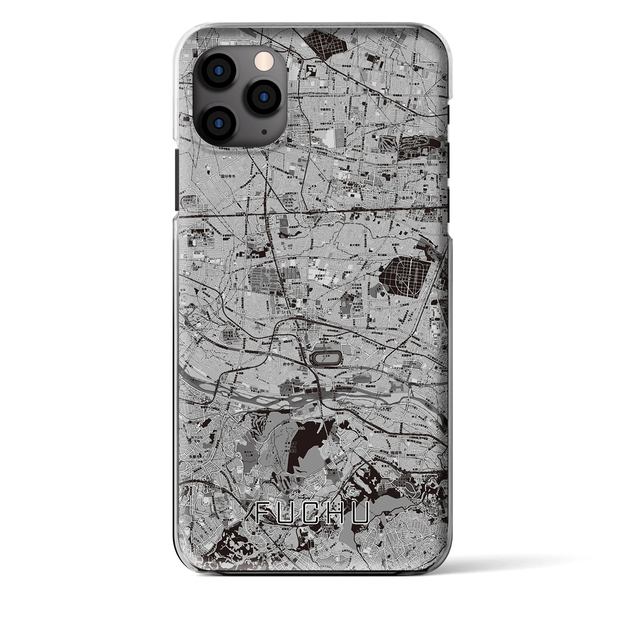 【府中2（東京都）】地図柄iPhoneケース（クリアタイプ）