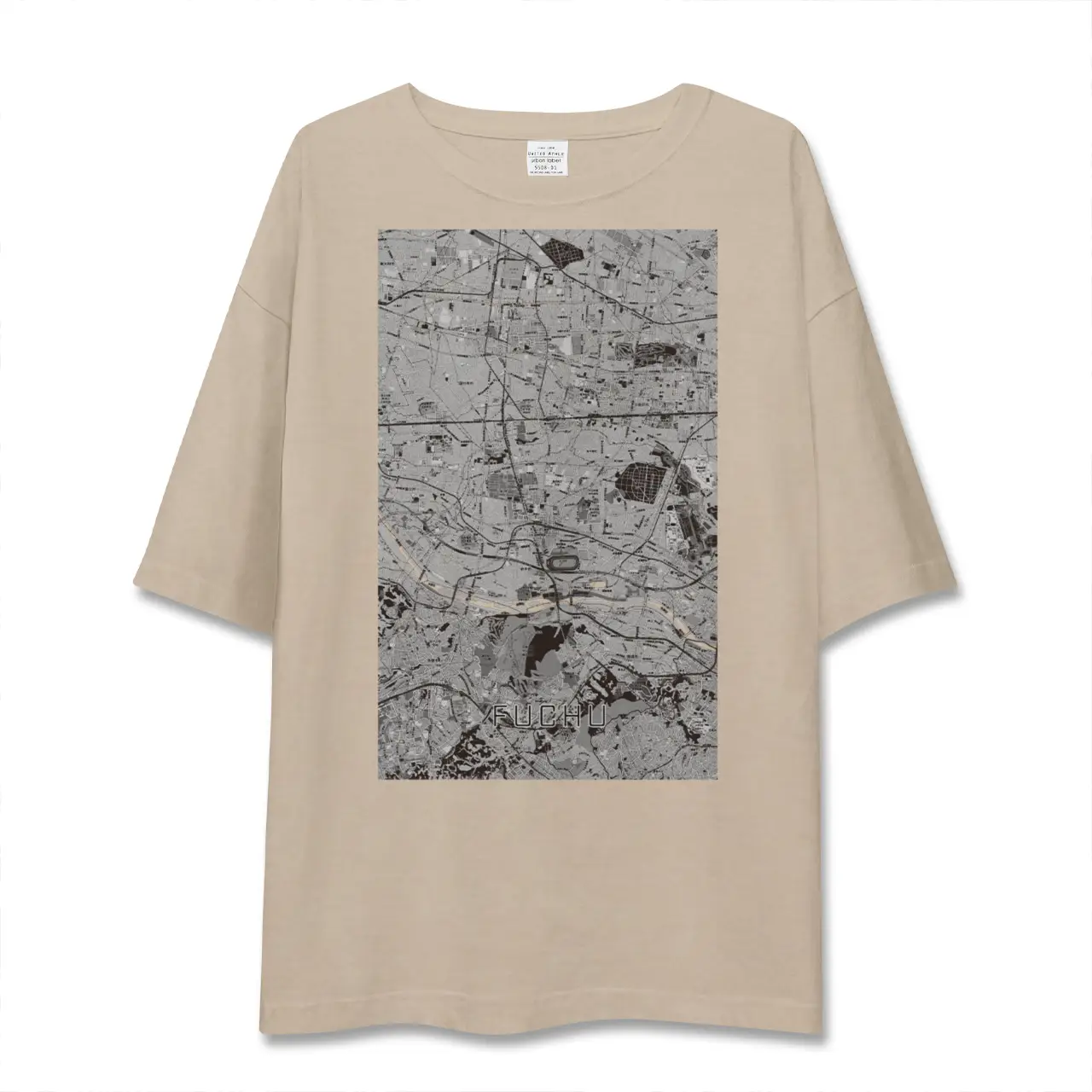 【府中2（東京都）】地図柄ビッグシルエットTシャツ