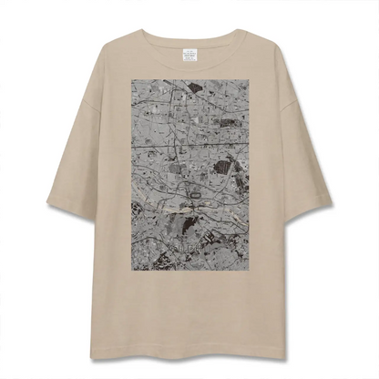 【府中2（東京都）】地図柄ビッグシルエットTシャツ