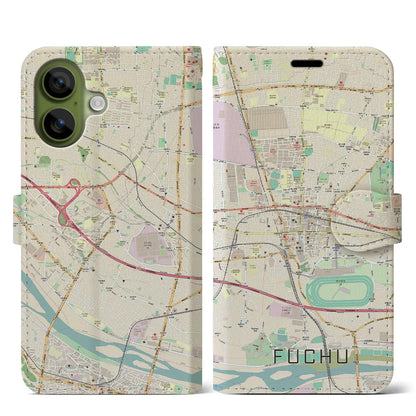 【府中（東京都）】地図柄iPhoneケース（手帳タイプ）