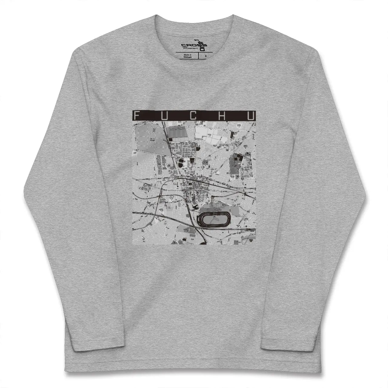 【府中（東京都）】地図柄ロングスリーブTシャツ