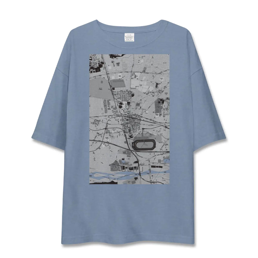 【府中（東京都）】地図柄ビッグシルエットTシャツ