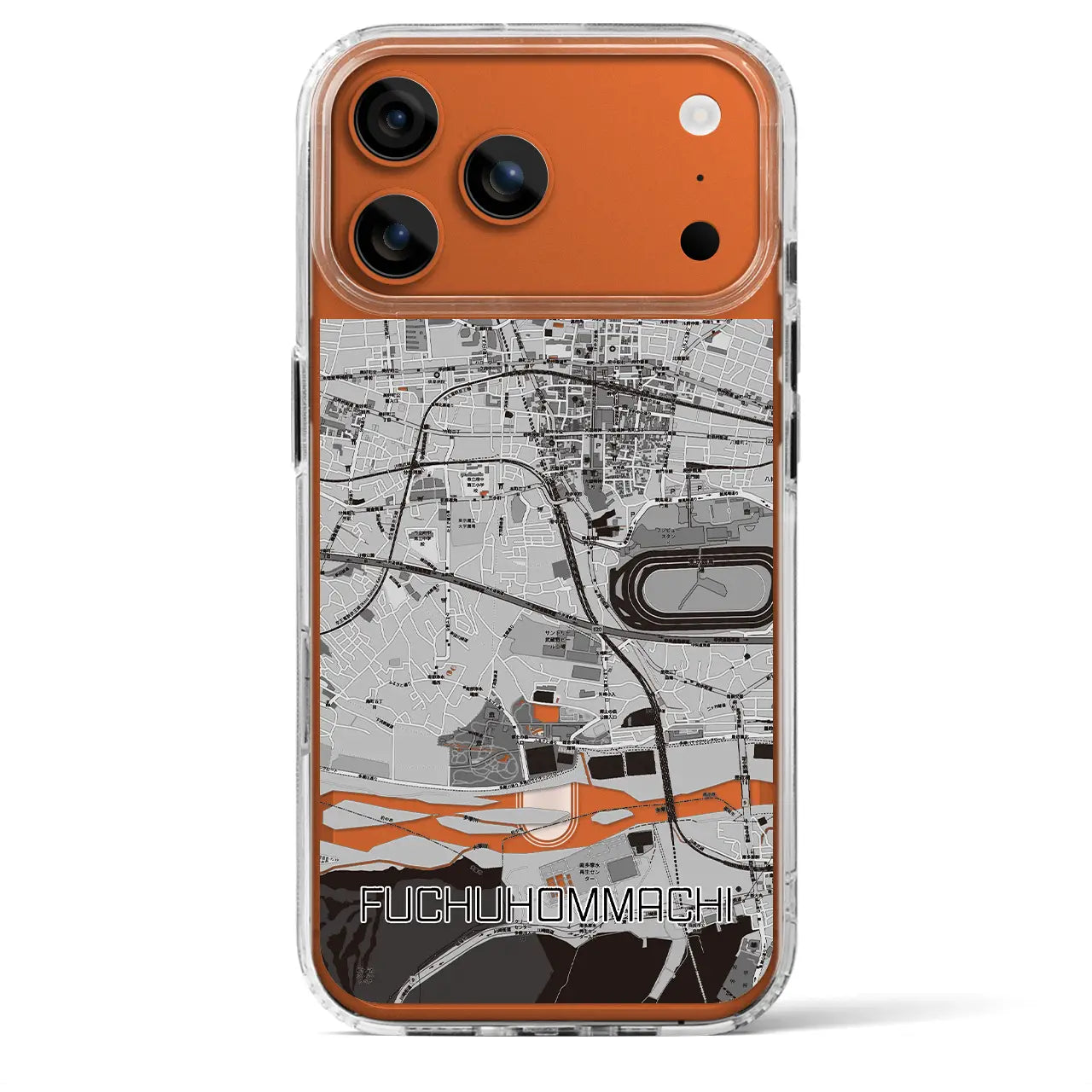 【府中本町（東京都）】地図柄iPhoneケース（MagSafeタイプ）