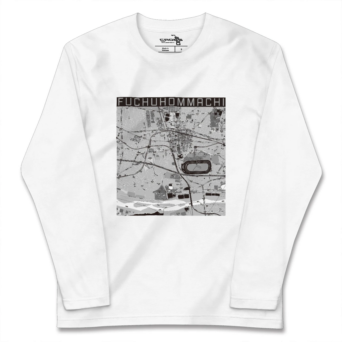 【府中本町(東京都)】地図柄ロングスリーブTシャツ