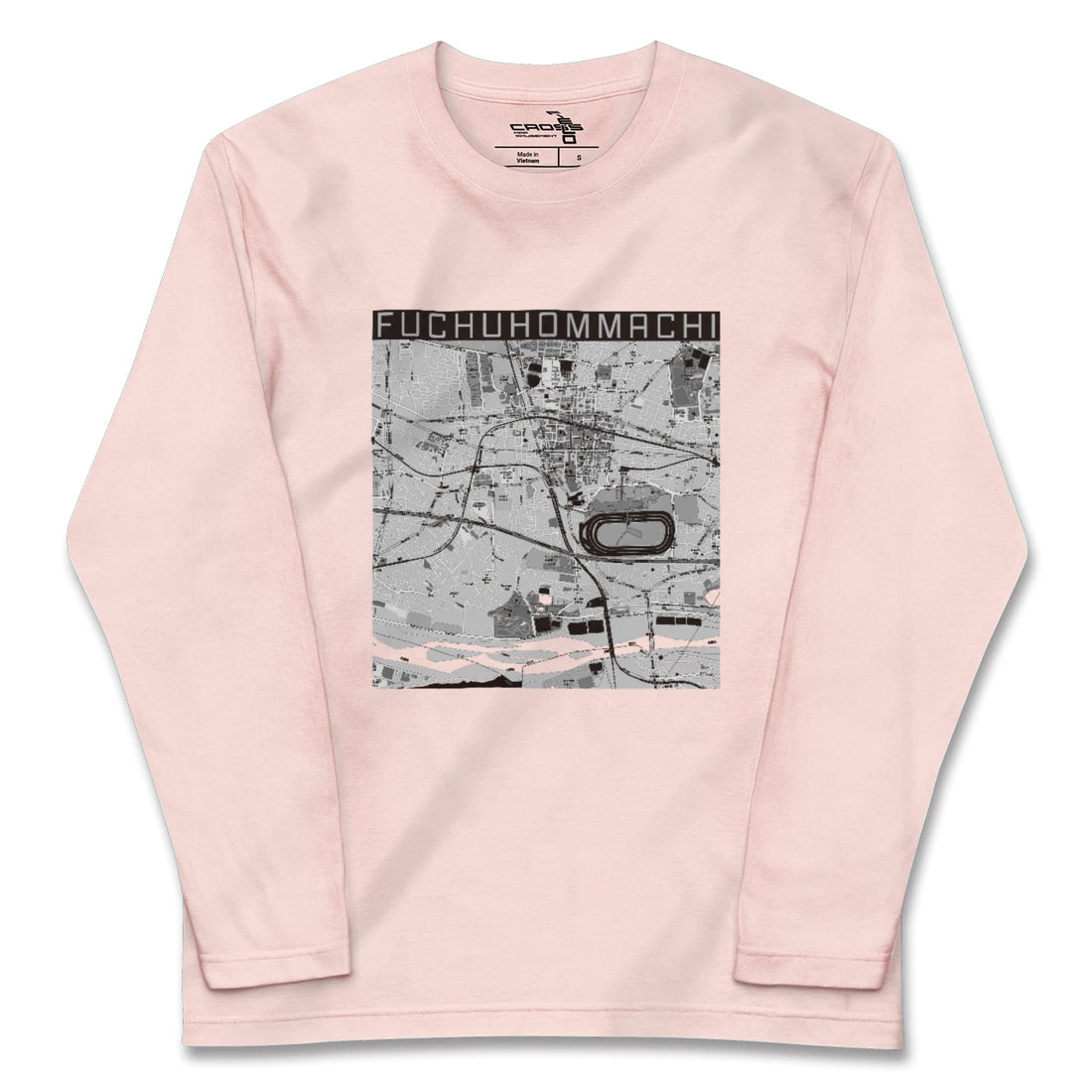 【府中本町（東京都）】地図柄ロングスリーブTシャツ