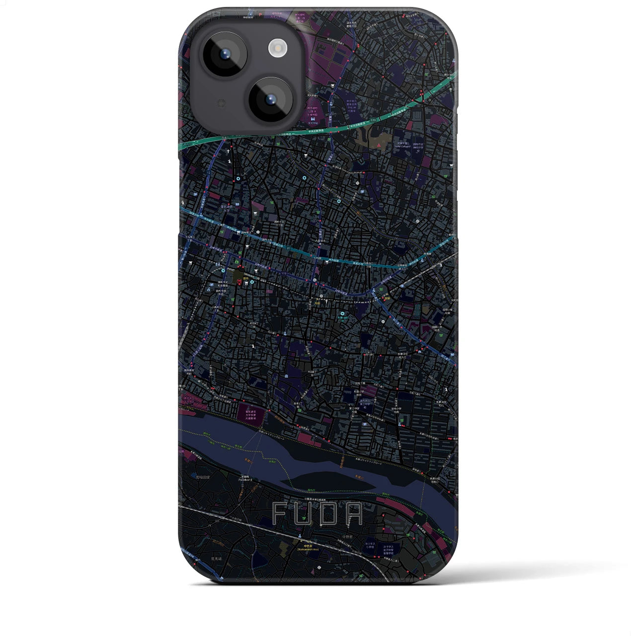 【布田（東京都）】地図柄iPhoneケース（バックカバータイプ）