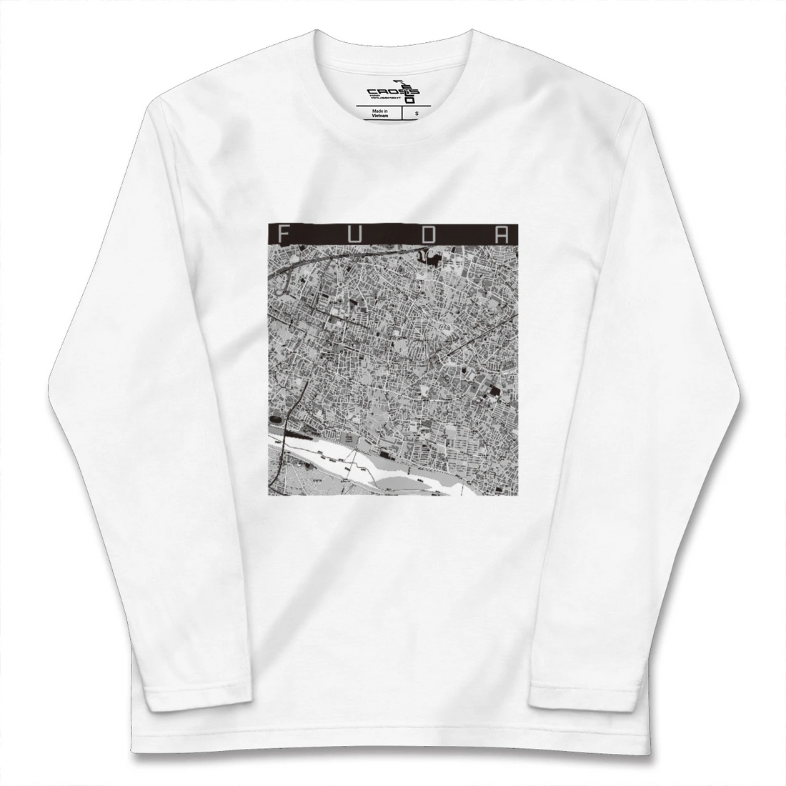 【布田(東京都)】地図柄ロングスリーブTシャツ