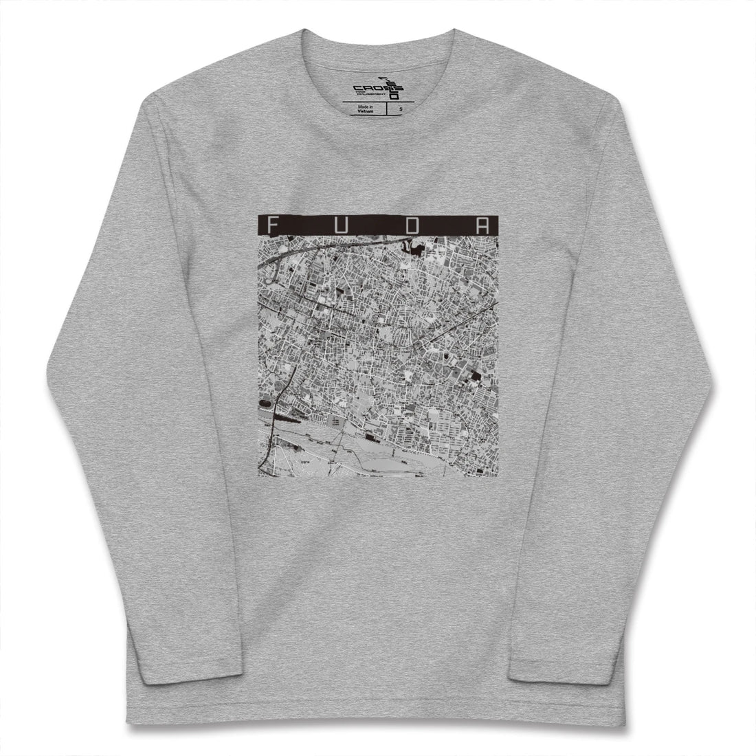 【布田(東京都)】地図柄ロングスリーブTシャツ