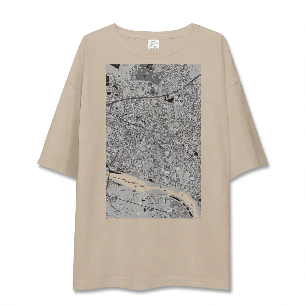 【布田（東京都）】地図柄ビッグシルエットTシャツ