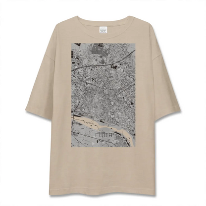 【布田（東京都）】地図柄ビッグシルエットTシャツ