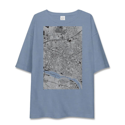 【布田（東京都）】地図柄ビッグシルエットTシャツ