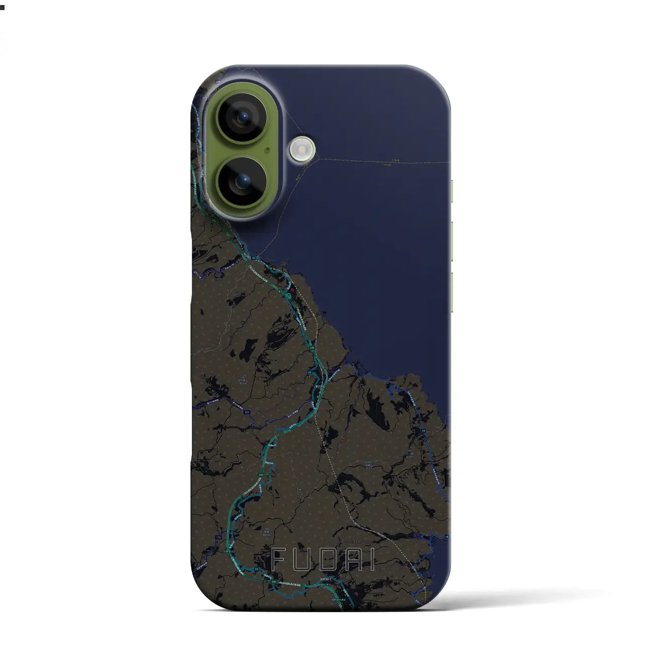 【普代（岩手県）】地図柄iPhoneケース（バックカバータイプ）