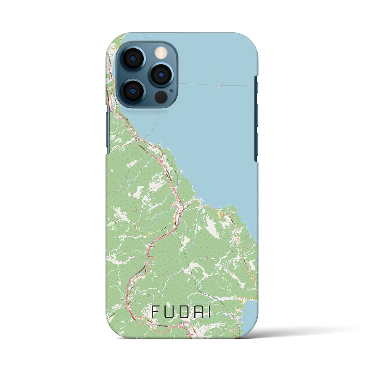 【普代（岩手県）】地図柄iPhoneケース（バックカバータイプ）
