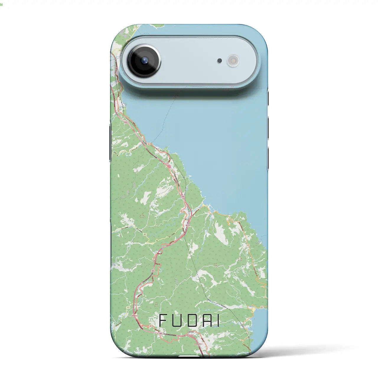 【普代（岩手県）】地図柄iPhoneケース（バックカバータイプ）