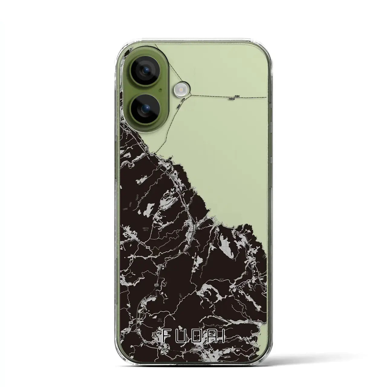 【普代（岩手県）】地図柄iPhoneケース（クリアタイプ）