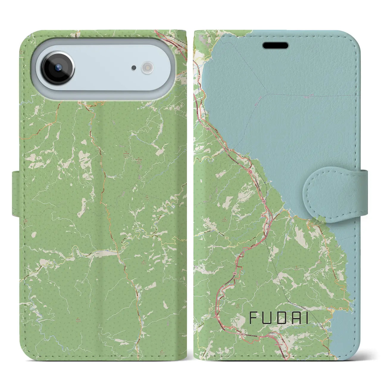 【普代（岩手県）】地図柄iPhoneケース（手帳タイプ）