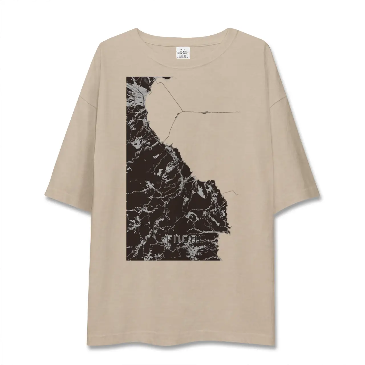 【普代（岩手県）】地図柄ビッグシルエットTシャツ