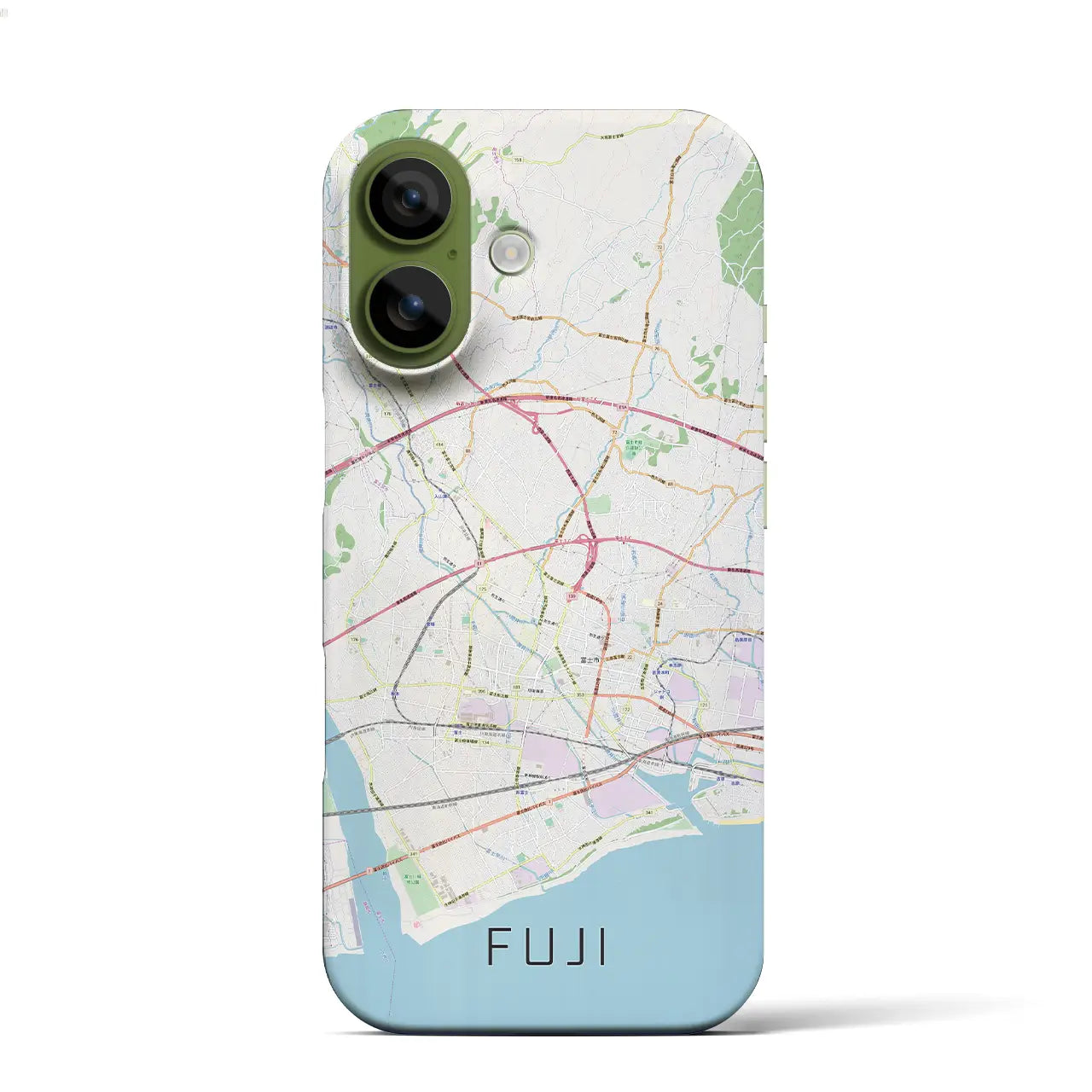 【富士（静岡県）】地図柄iPhoneケース（バックカバータイプ）