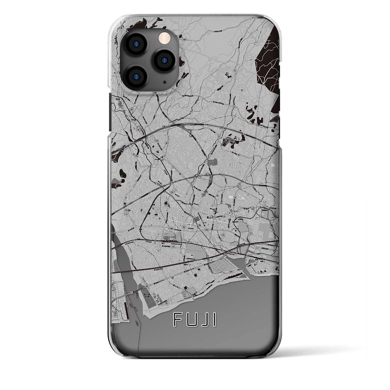 【富士（静岡県）】地図柄iPhoneケース（クリアタイプ）