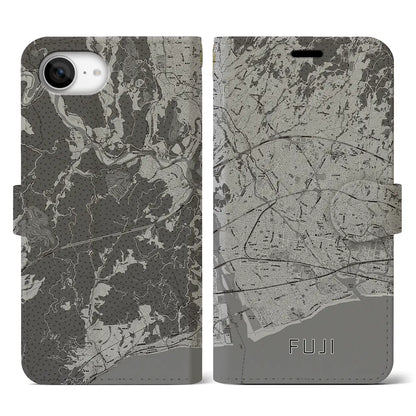 【富士（静岡県）】地図柄iPhoneケース（手帳タイプ）