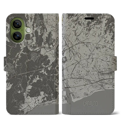 【富士（静岡県）】地図柄iPhoneケース（手帳タイプ）