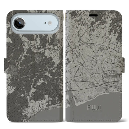 【富士（静岡県）】地図柄iPhoneケース（手帳タイプ）