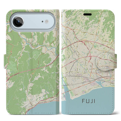 【富士（静岡県）】地図柄iPhoneケース（手帳タイプ）