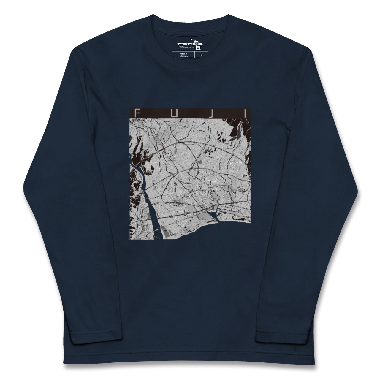【富士（静岡県）】地図柄ロングスリーブTシャツ