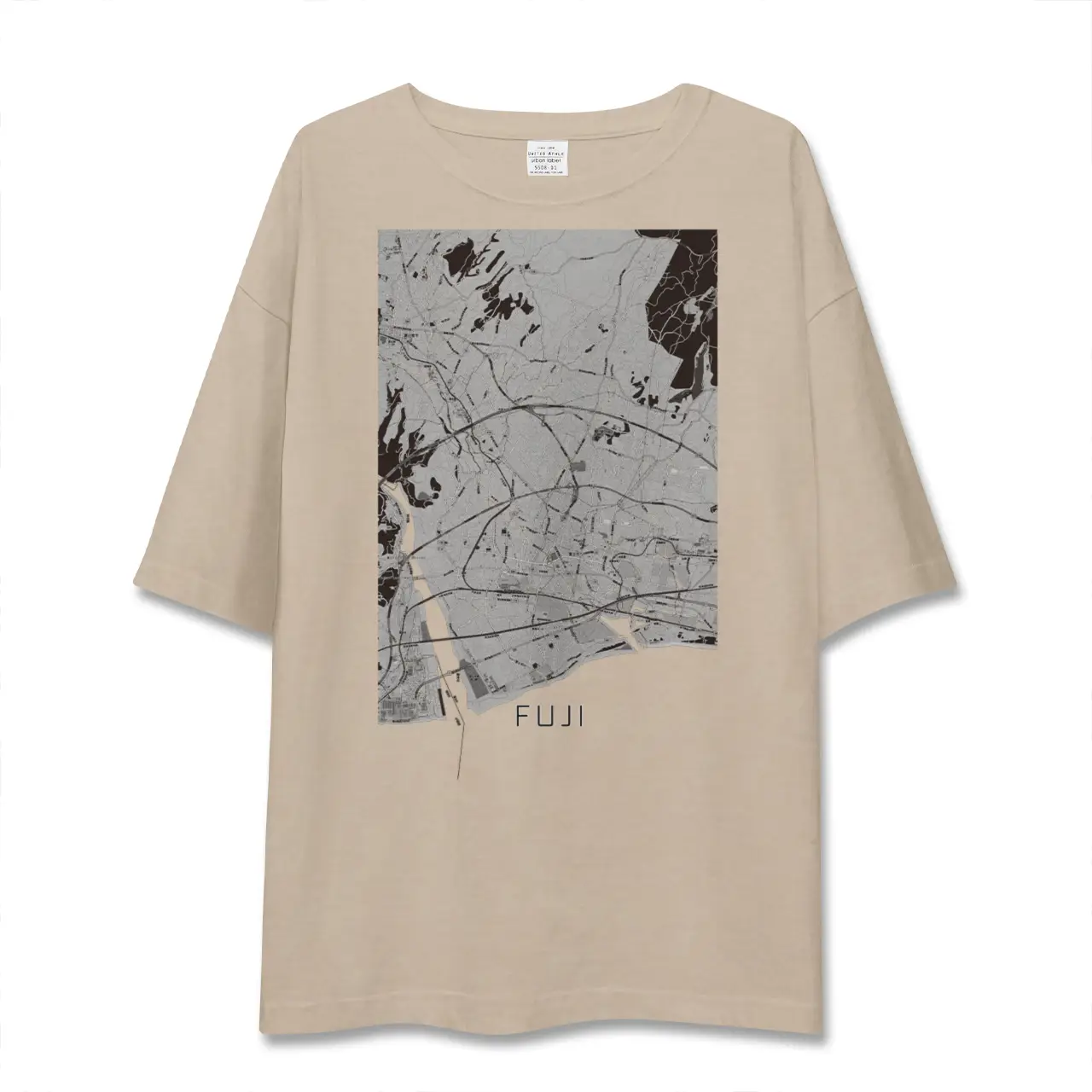 【富士（静岡県）】地図柄ビッグシルエットTシャツ