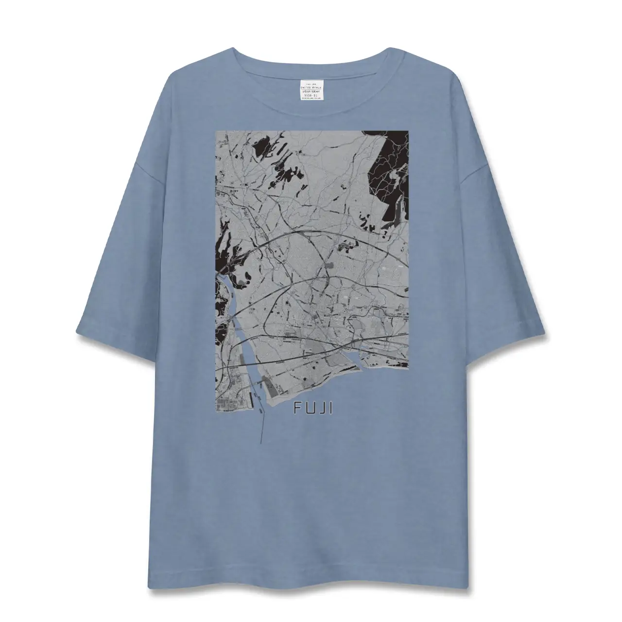 【富士（静岡県）】地図柄ビッグシルエットTシャツ
