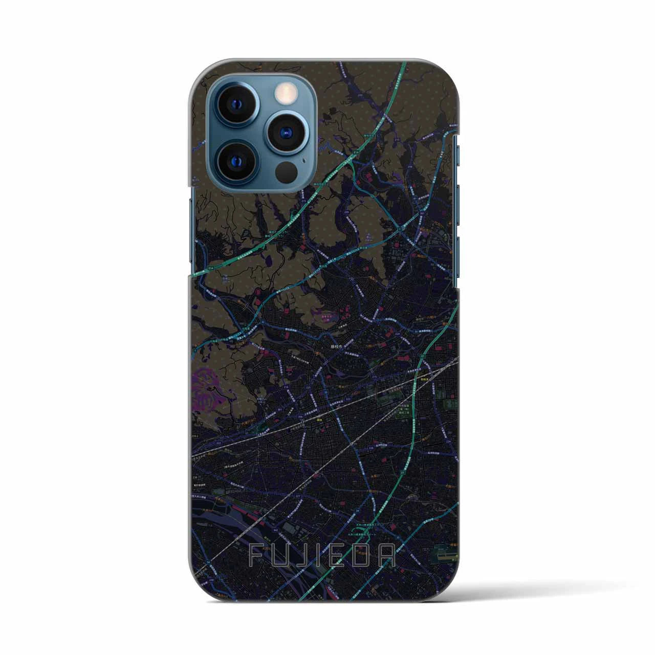 【藤枝（静岡県）】地図柄iPhoneケース（バックカバータイプ）
