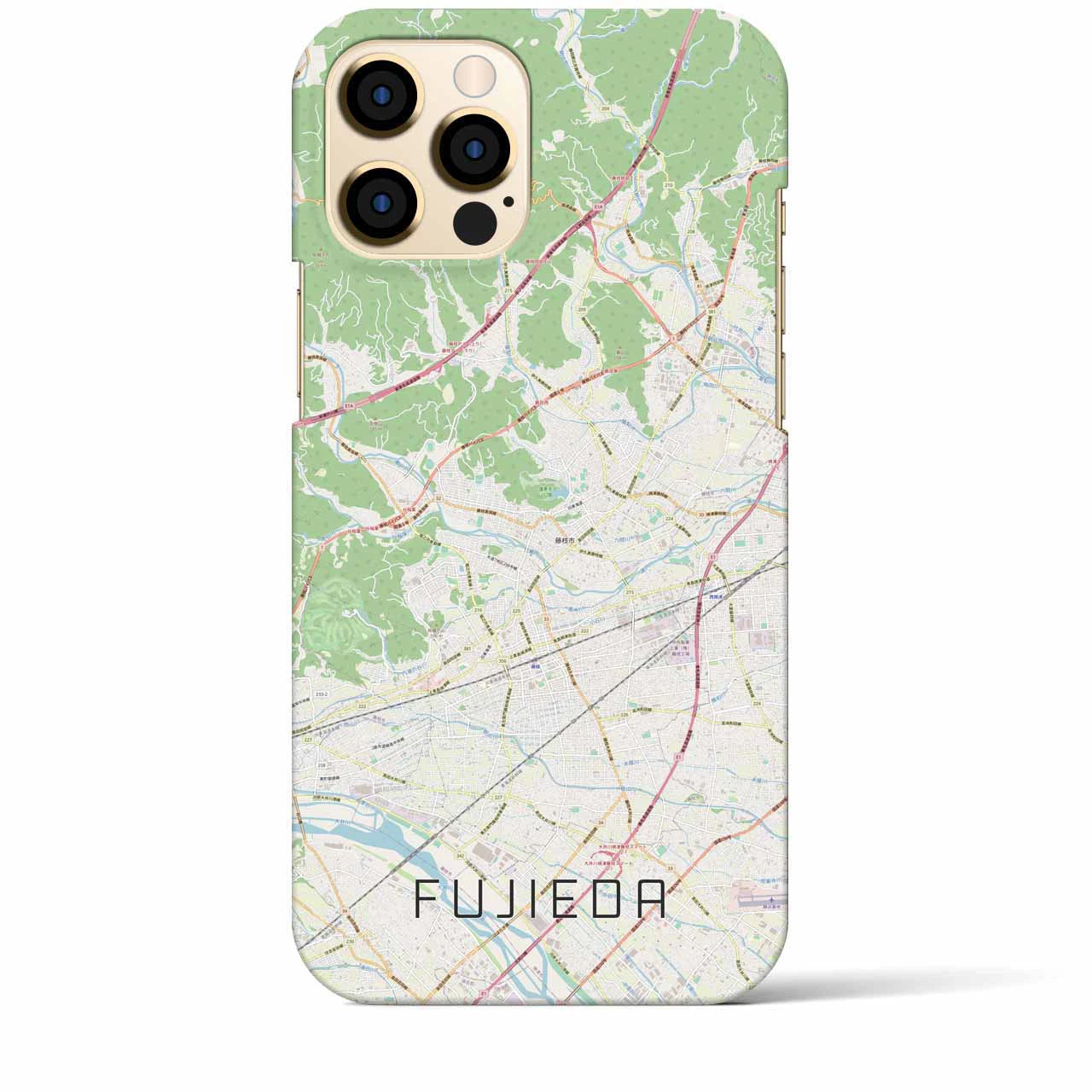 【藤枝（静岡県）】地図柄iPhoneケース（バックカバータイプ）