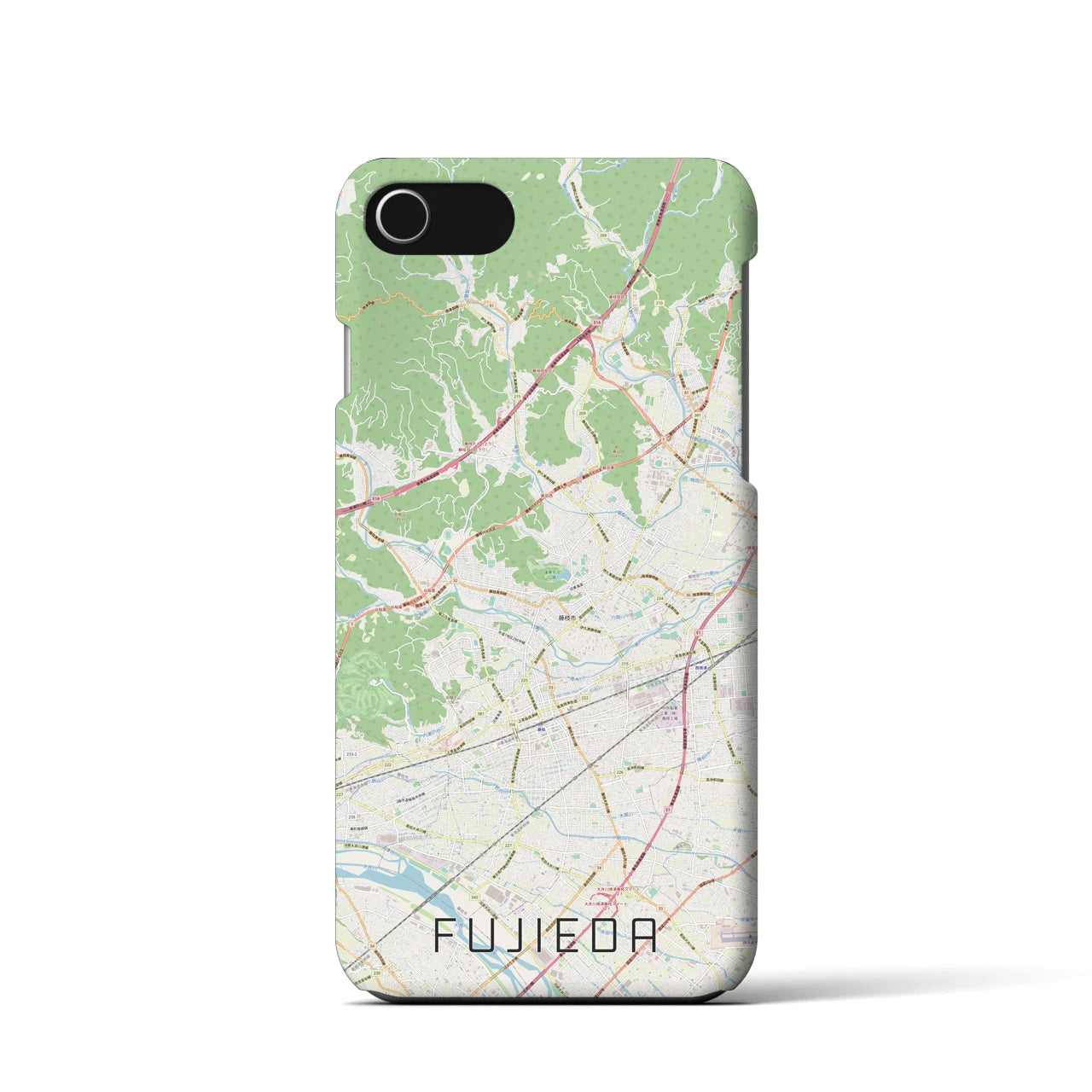 【藤枝（静岡県）】地図柄iPhoneケース（バックカバータイプ）
