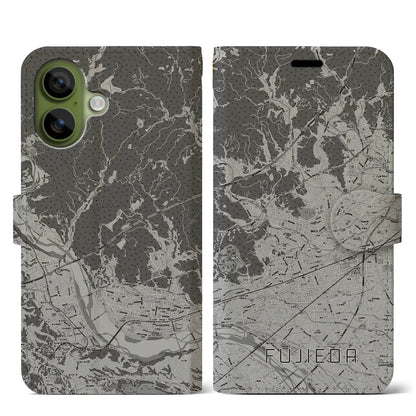 【藤枝（静岡県）】地図柄iPhoneケース（手帳タイプ）