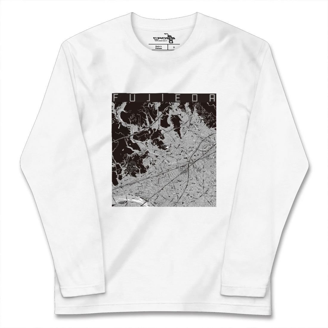 【藤枝(静岡県)】地図柄ロングスリーブTシャツ