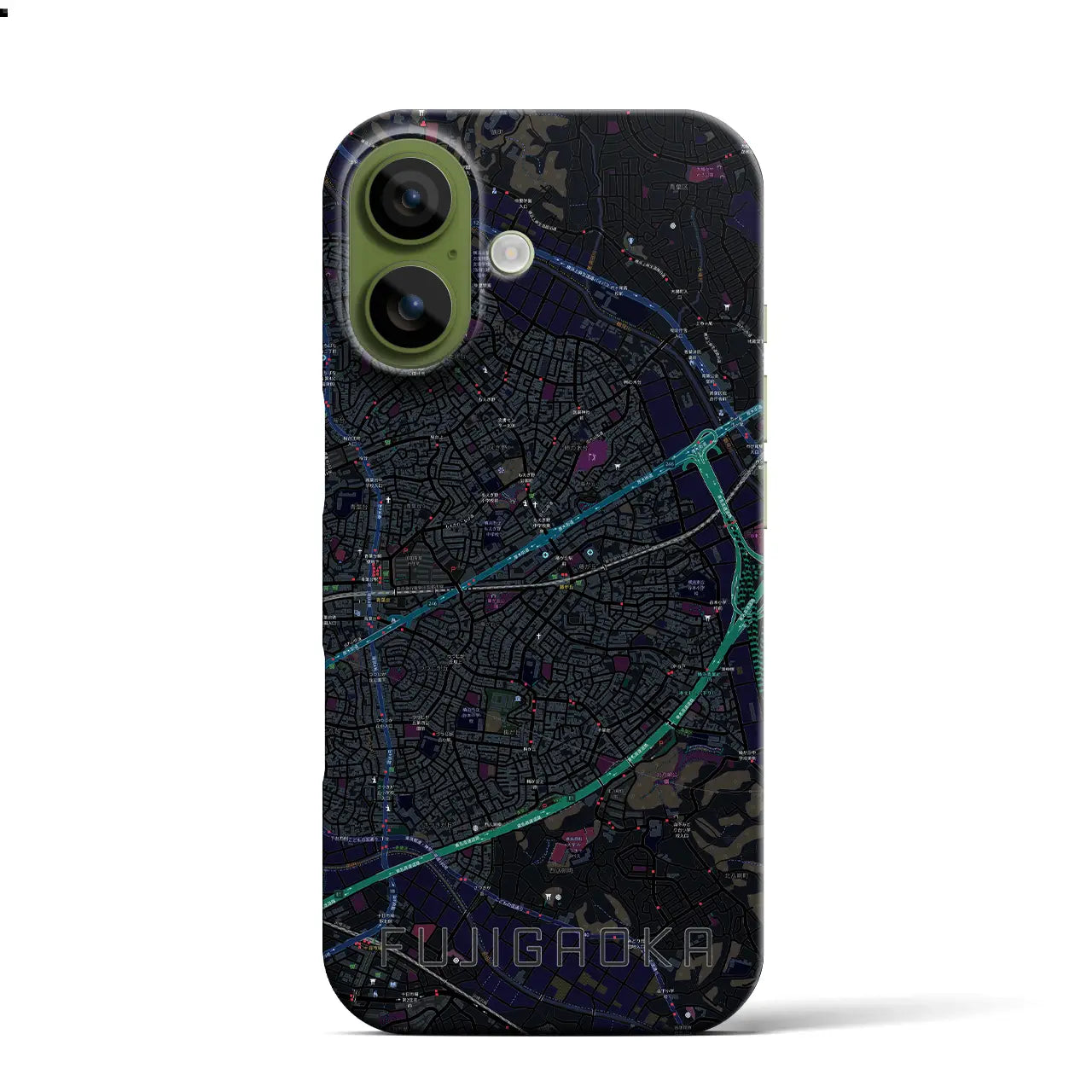 【藤が丘（神奈川県）】地図柄iPhoneケース（バックカバータイプ）