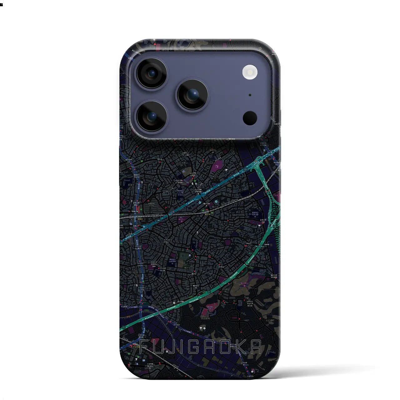 【藤が丘（神奈川県）】地図柄iPhoneケース（バックカバータイプ）