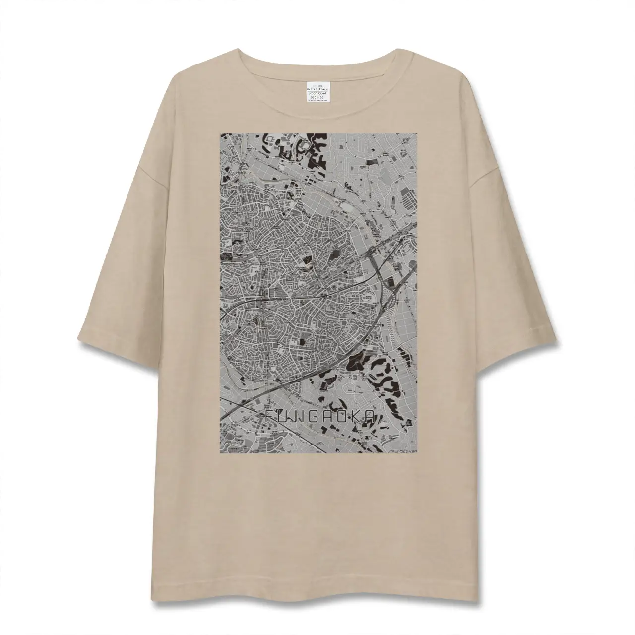 【藤が丘（神奈川県）】地図柄ビッグシルエットTシャツ