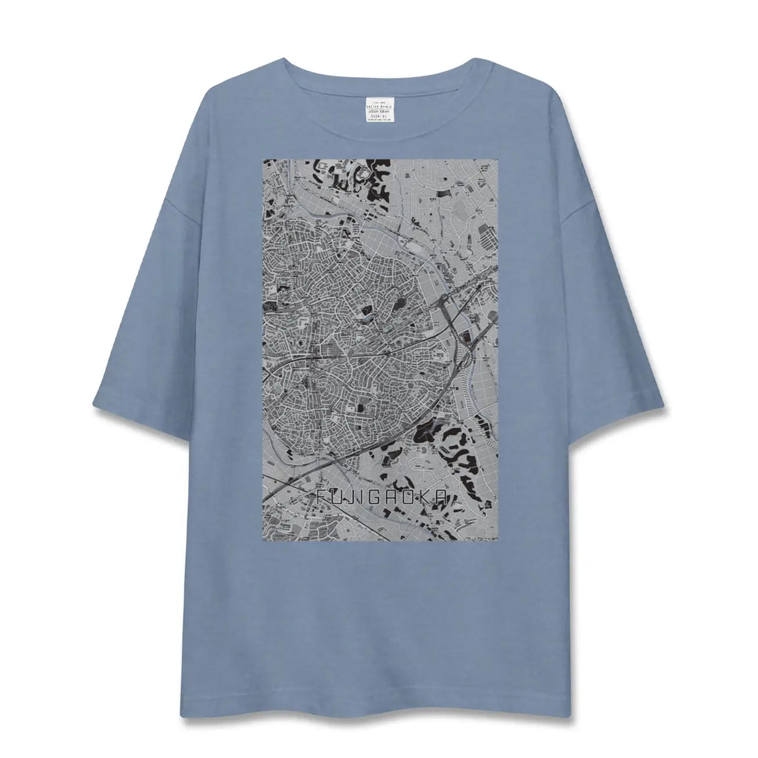 【藤が丘（神奈川県）】地図柄ビッグシルエットTシャツ