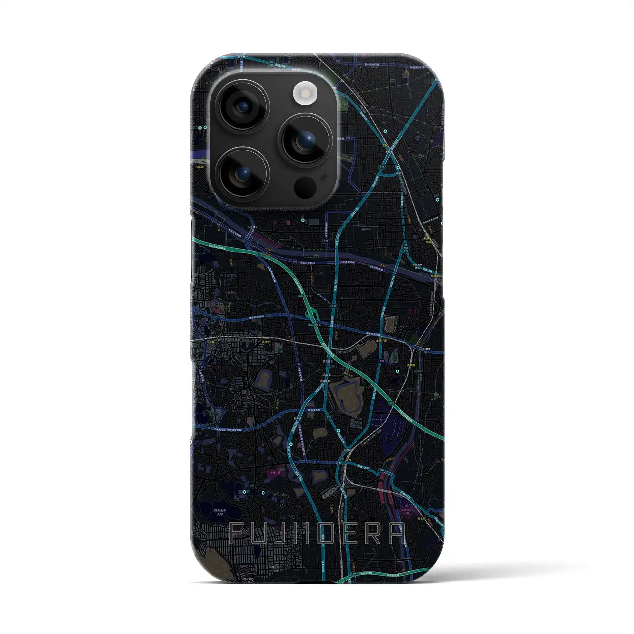 【藤井寺（大阪府）】地図柄iPhoneケース（バックカバータイプ）