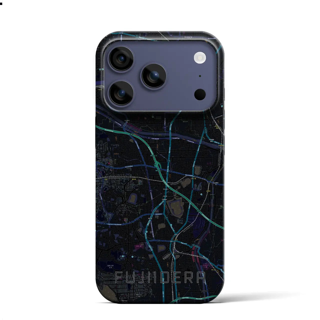 【藤井寺（大阪府）】地図柄iPhoneケース（バックカバータイプ）