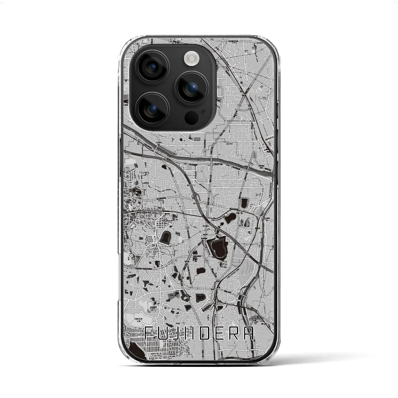 【藤井寺（大阪府）】地図柄iPhoneケース（クリアタイプ）