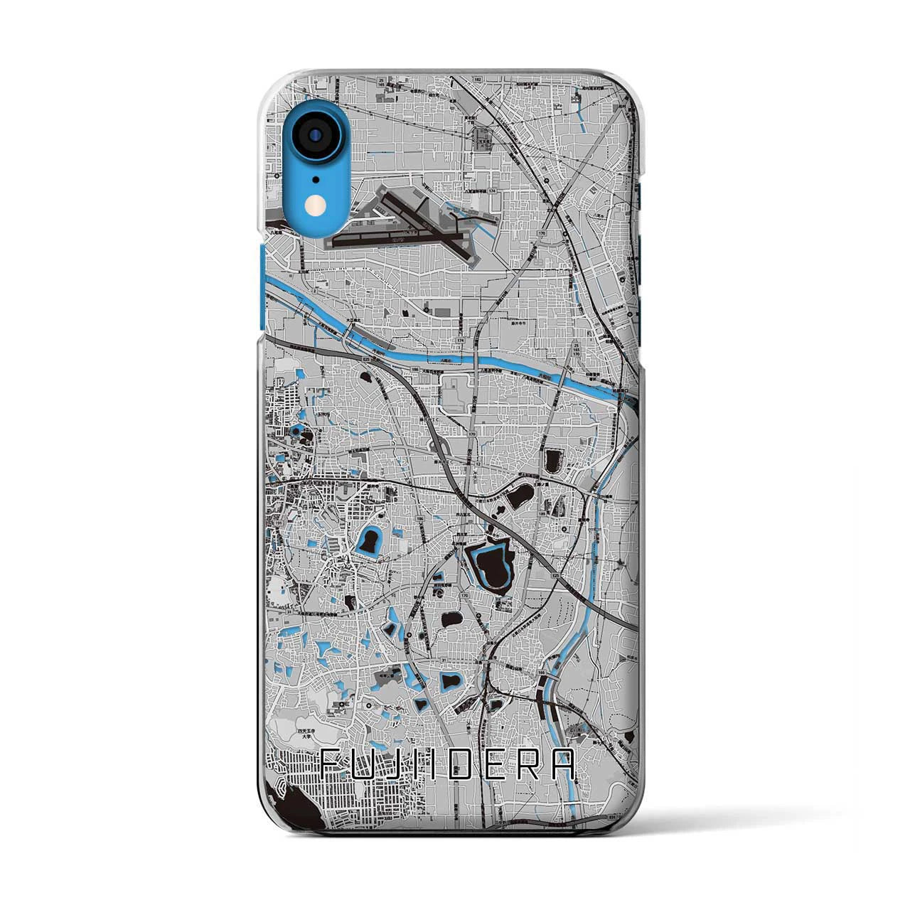 【藤井寺（大阪府）】地図柄iPhoneケース（クリアタイプ）